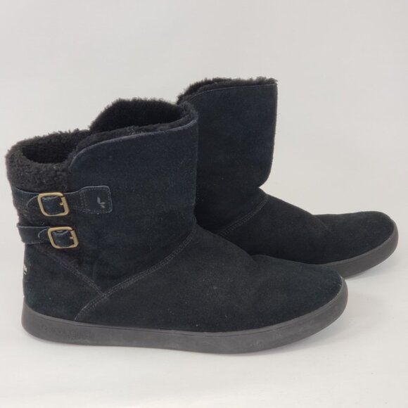 KOOLABURRA BY UGG AMARAH WOMEN WINTER ANKLE BOOTIES SIZE 10 BLACK BUCKLE 1096413 - Picture 2 of 8